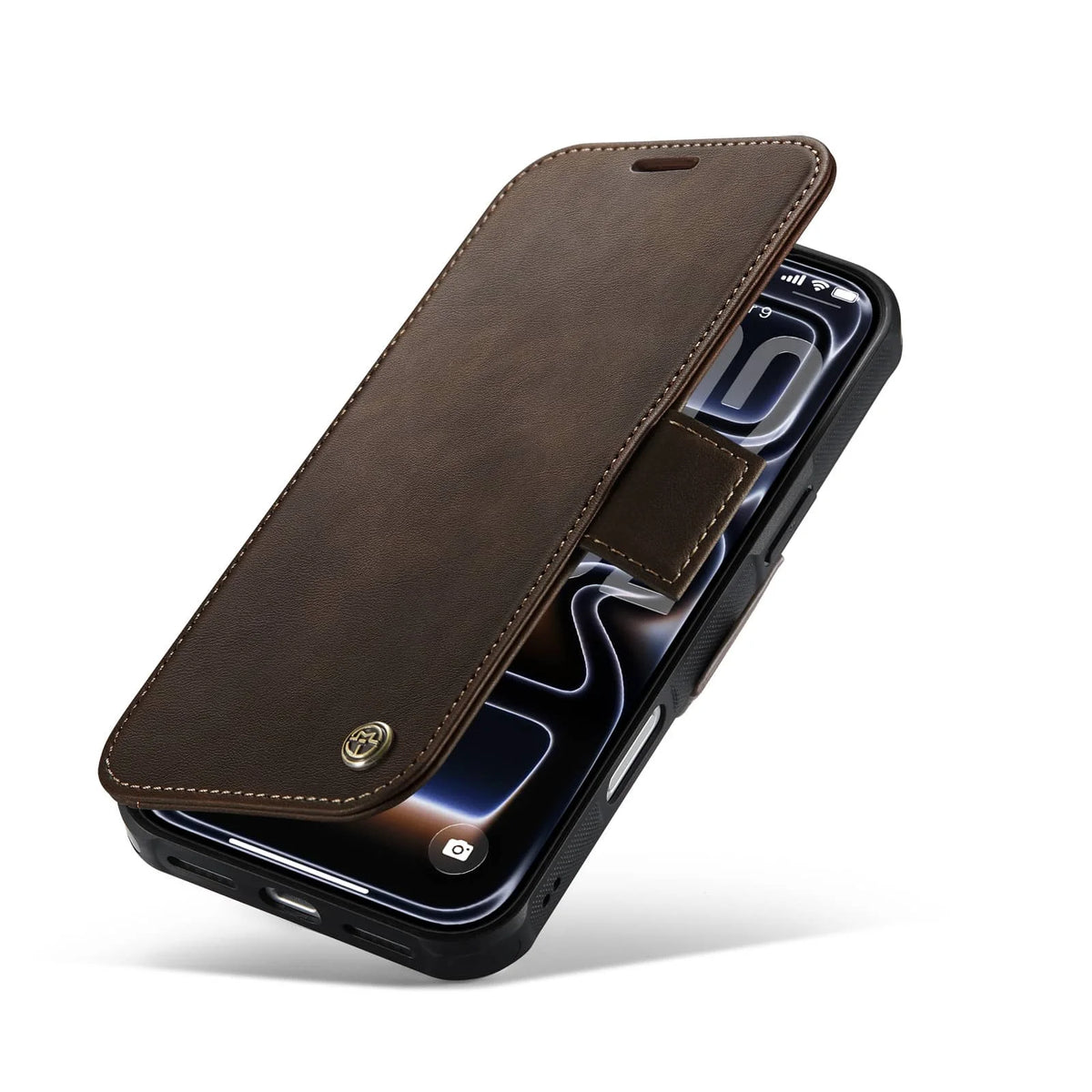 Avontic FolioPort Coffee Magnetic Wallet Case — iPhone 18 Pro, iPhone 18 Pro Max