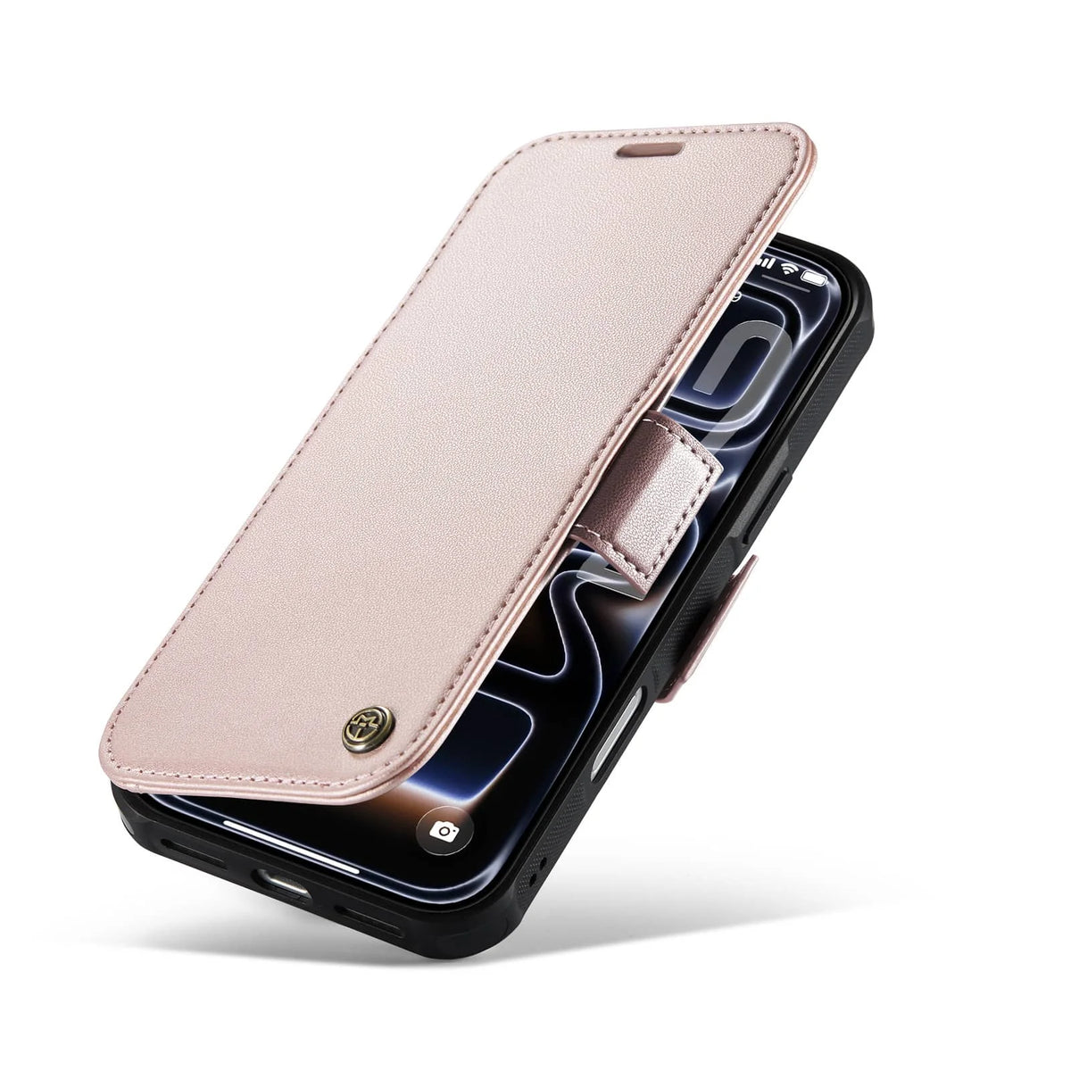 Avontic FolioVault Champagne Gold Magnetic Wallet Case — iPhone 18 Pro, iPhone 18 Pro Max