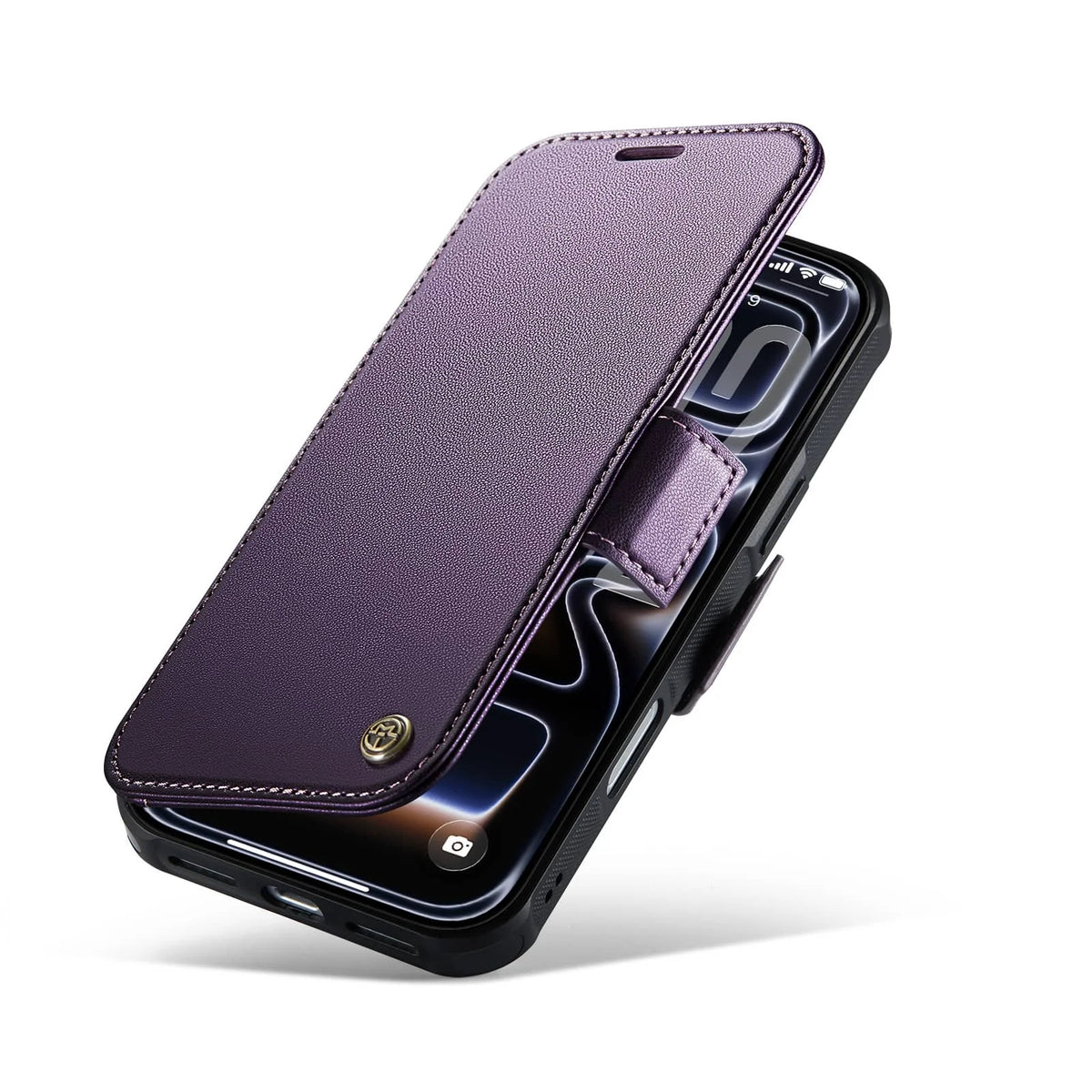 Avontic FolioVault Purple Magnetic Wallet Case — iPhone 18 Pro, iPhone 18 Pro Max