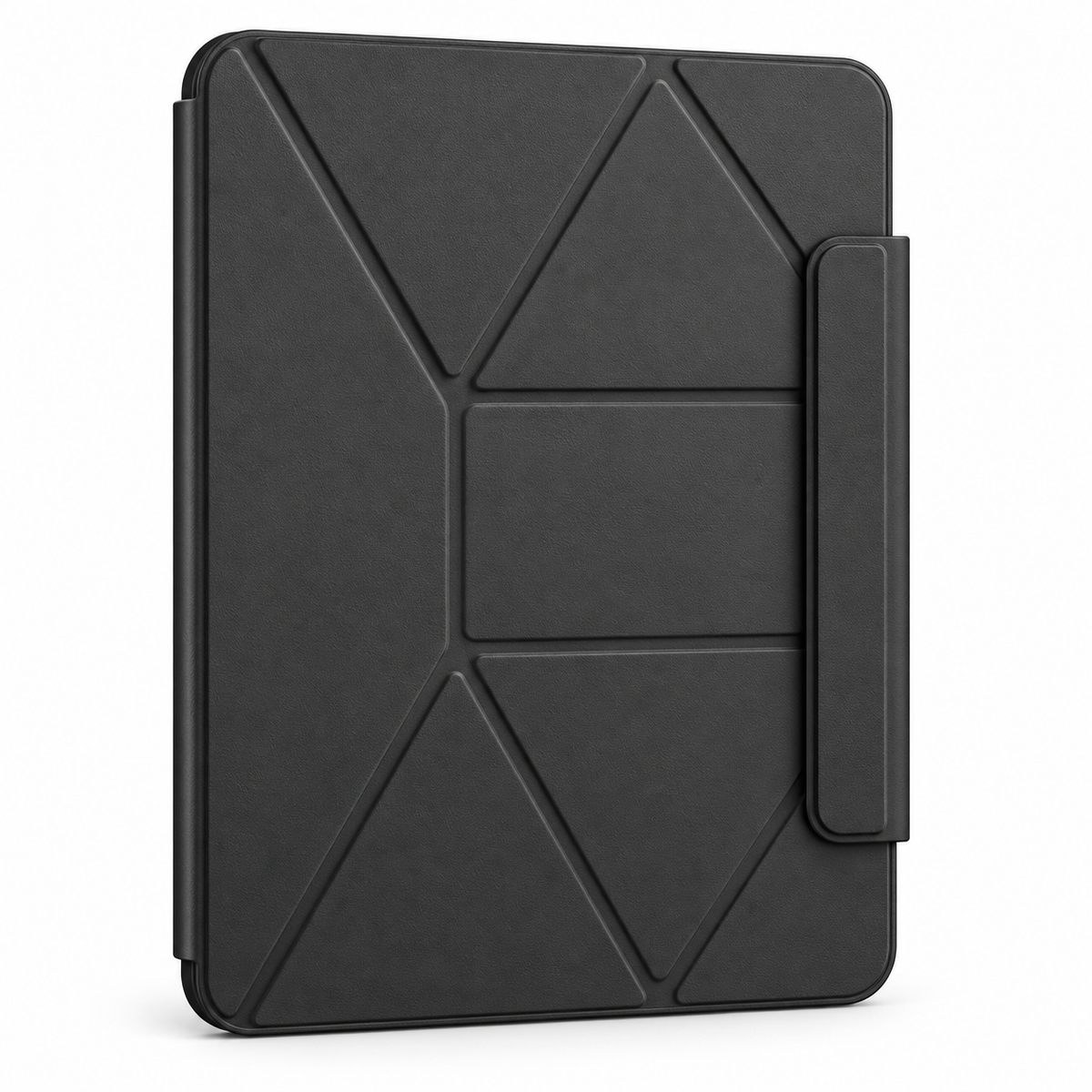 Avontic FormaLift Orbit iPad case in Black, closed folding folio on white background