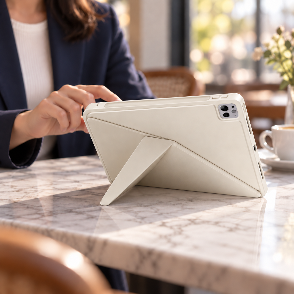 Avontic FormaLift Pivot iPad case, lifestyle detail 02