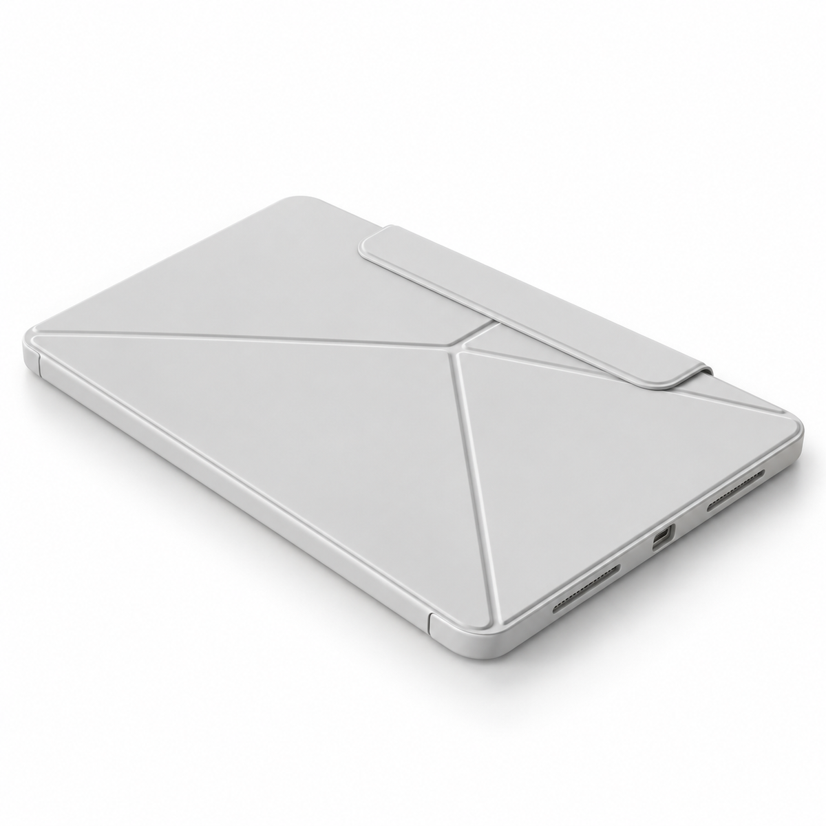 Avontic FormaLift Pivot iPad case, Grey closed folio on white background