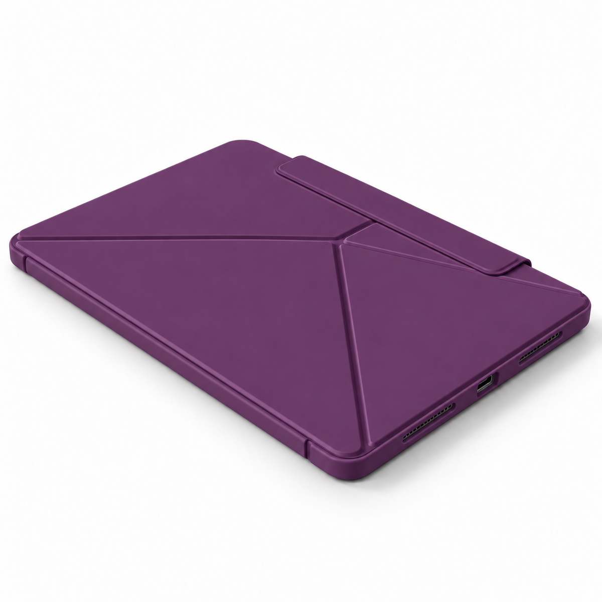 Avontic FormaLift Pivot iPad case, Sunset Purple closed folio on white background