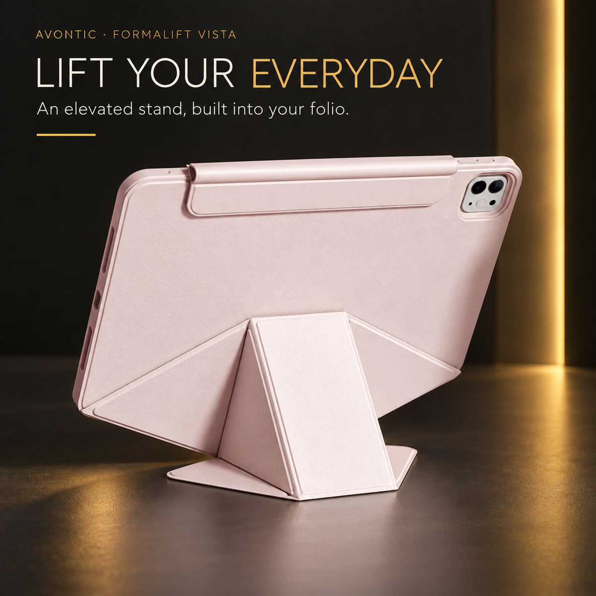 Avontic FormaLift Vista iPad case, feature detail 01