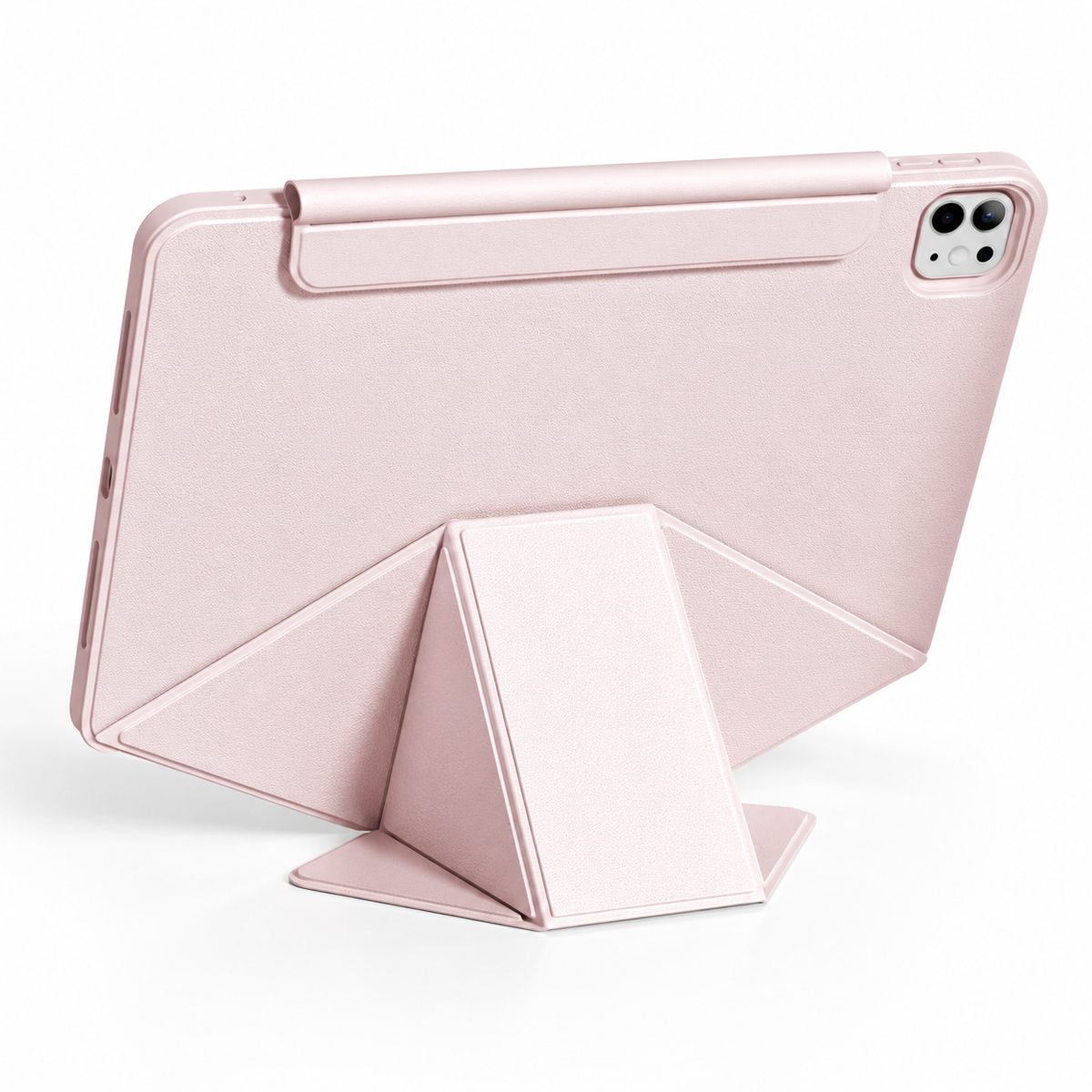 Avontic FormaLift Vista iPad case, Pink rear landscape stand on white background