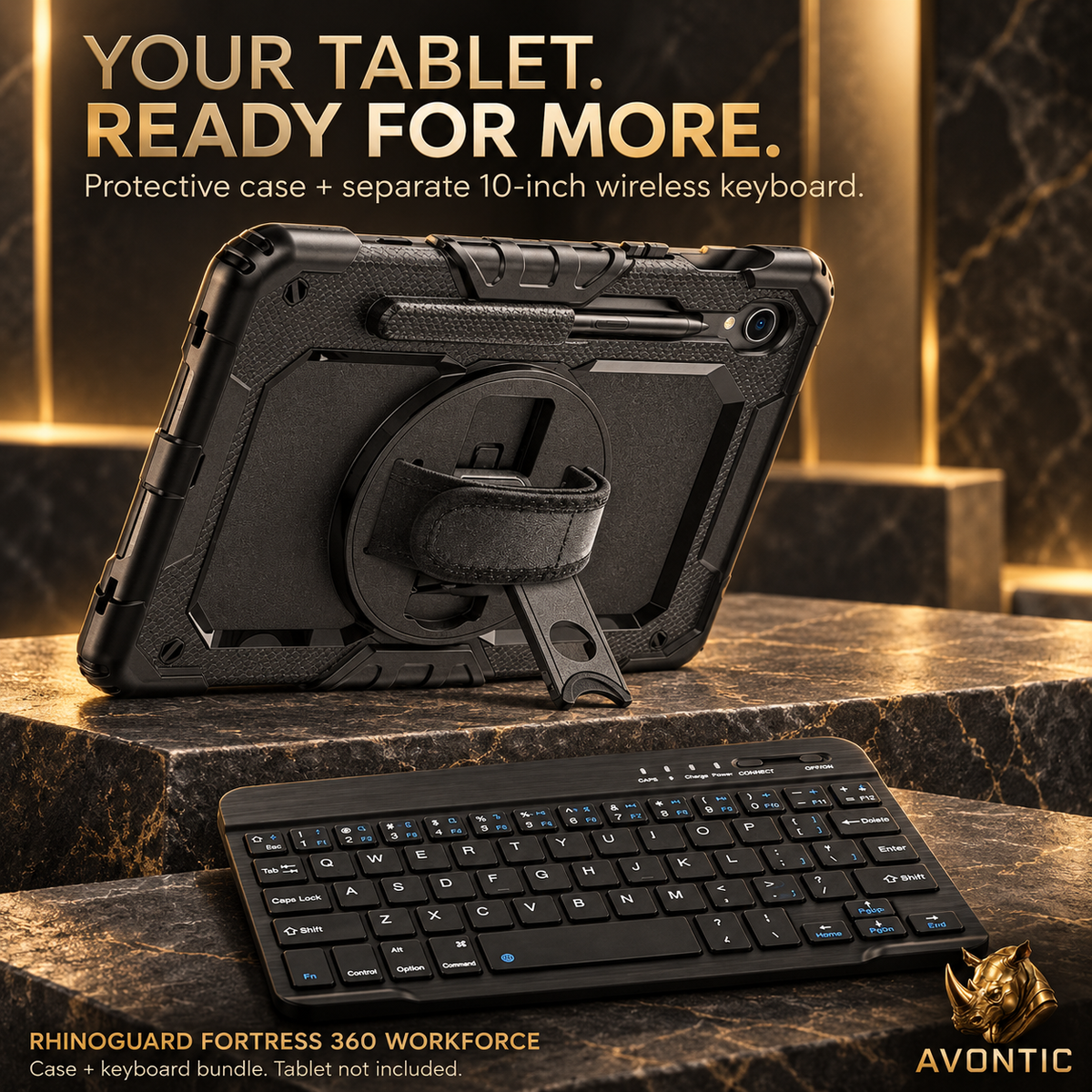RhinoGuard Fortress 360 WorkForce — product benefits 1 — Avontic gold rhino branding