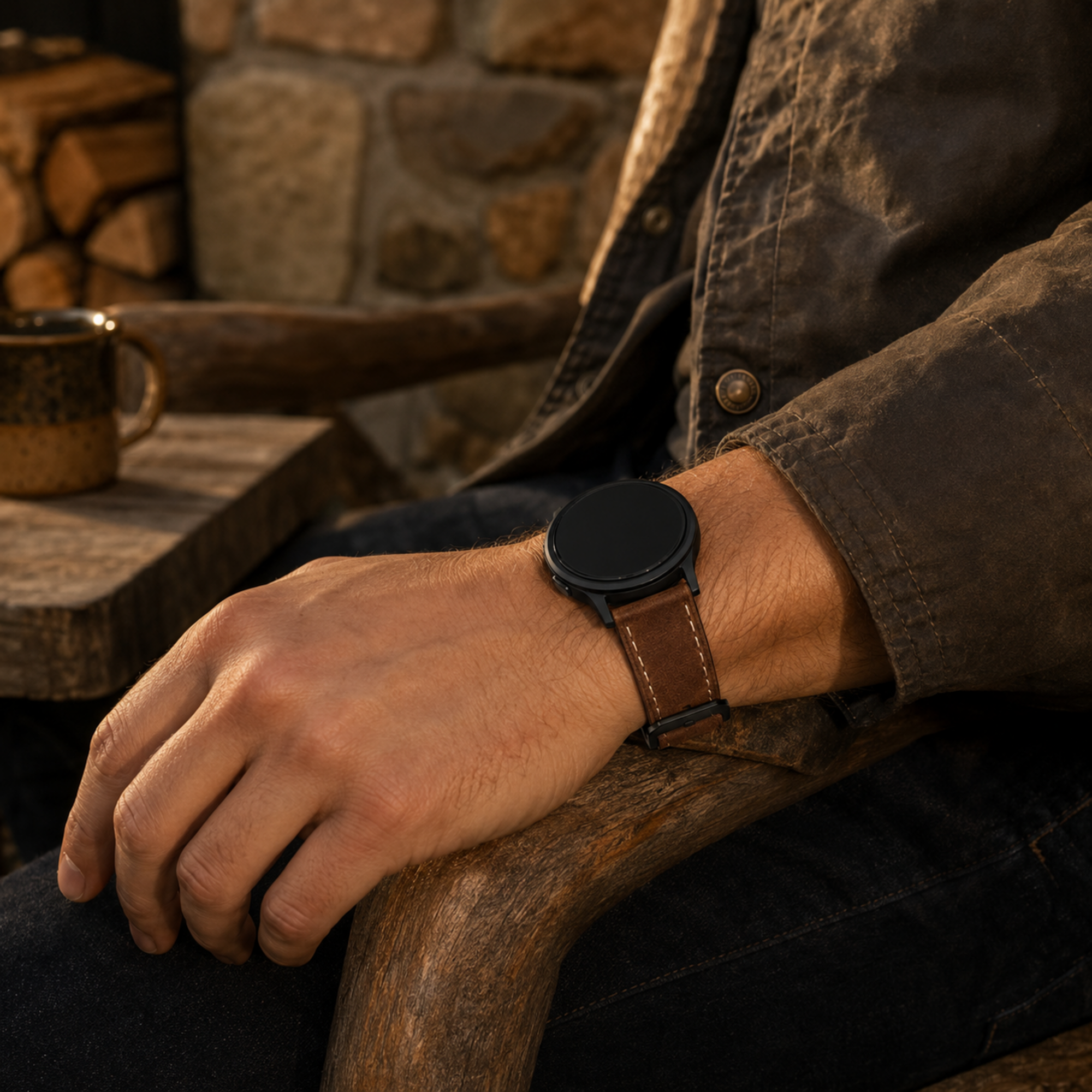Samsung Galaxy Watch Ultra2 47mm Band – HeritageForge Pro Leather — product view 10