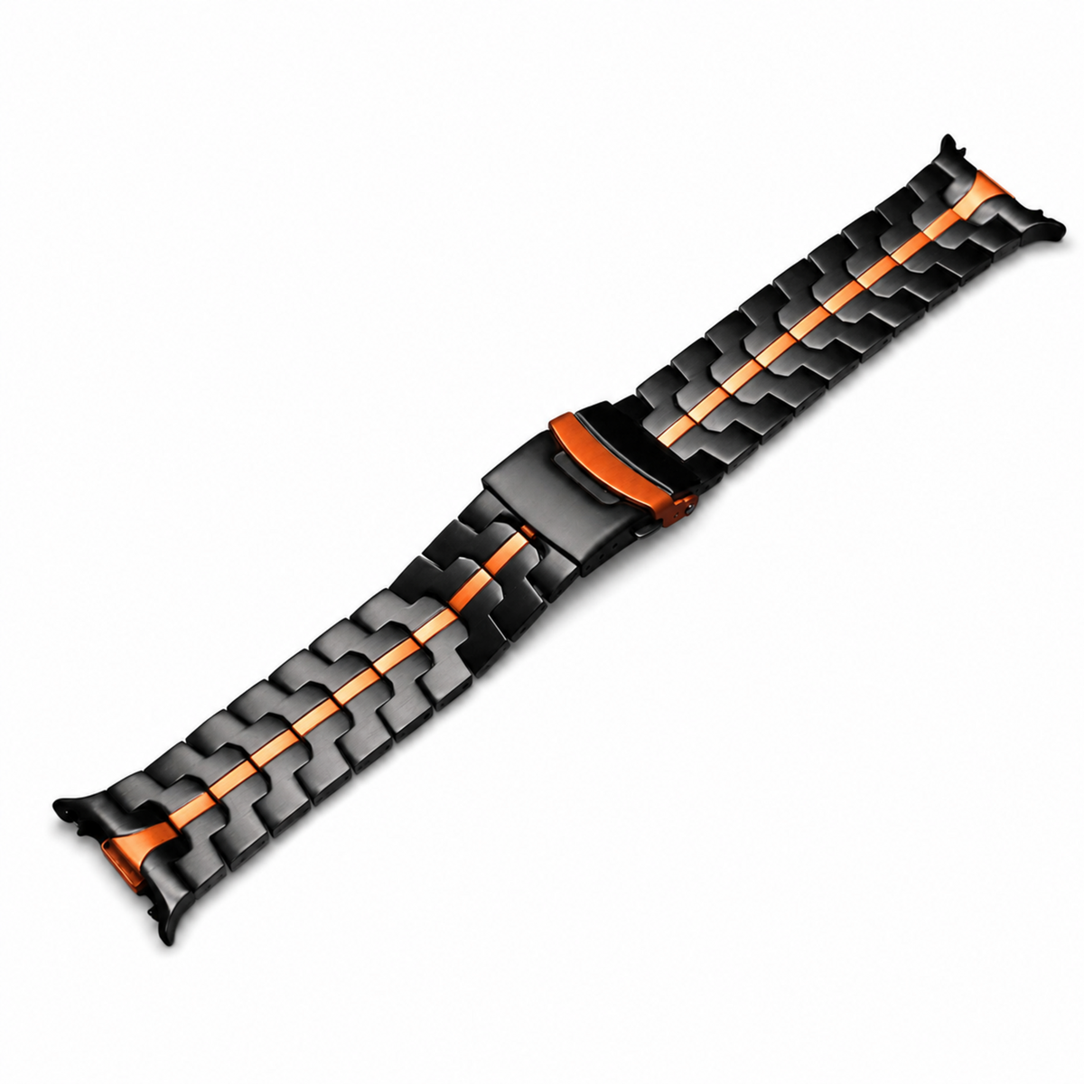 TitaniumLuxe Apex Pro black orange Samsung Galaxy Watch band