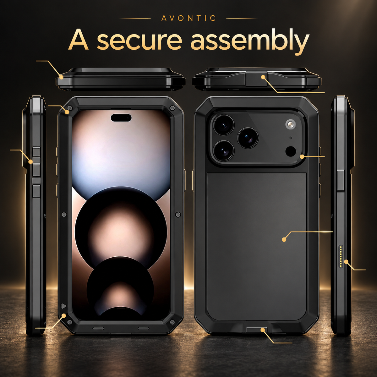 RhinoGuard Ironclad 360 Aluminum Armor Case — A secure assembly