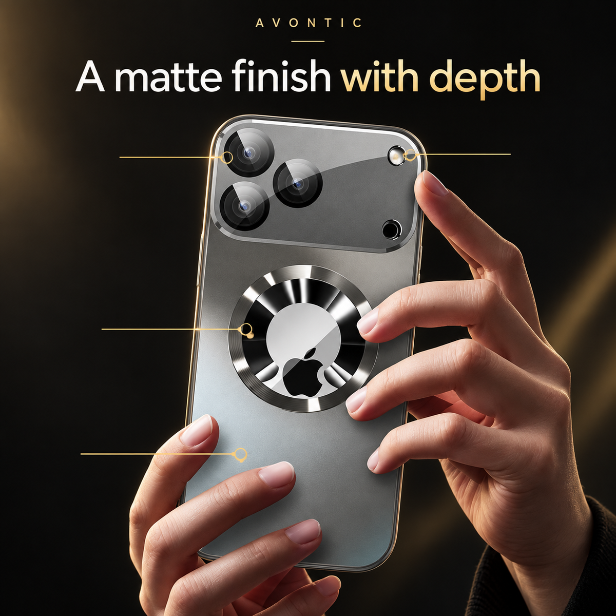 Avontic LustreMag Matte Magnetic Case — A matte finish with depth