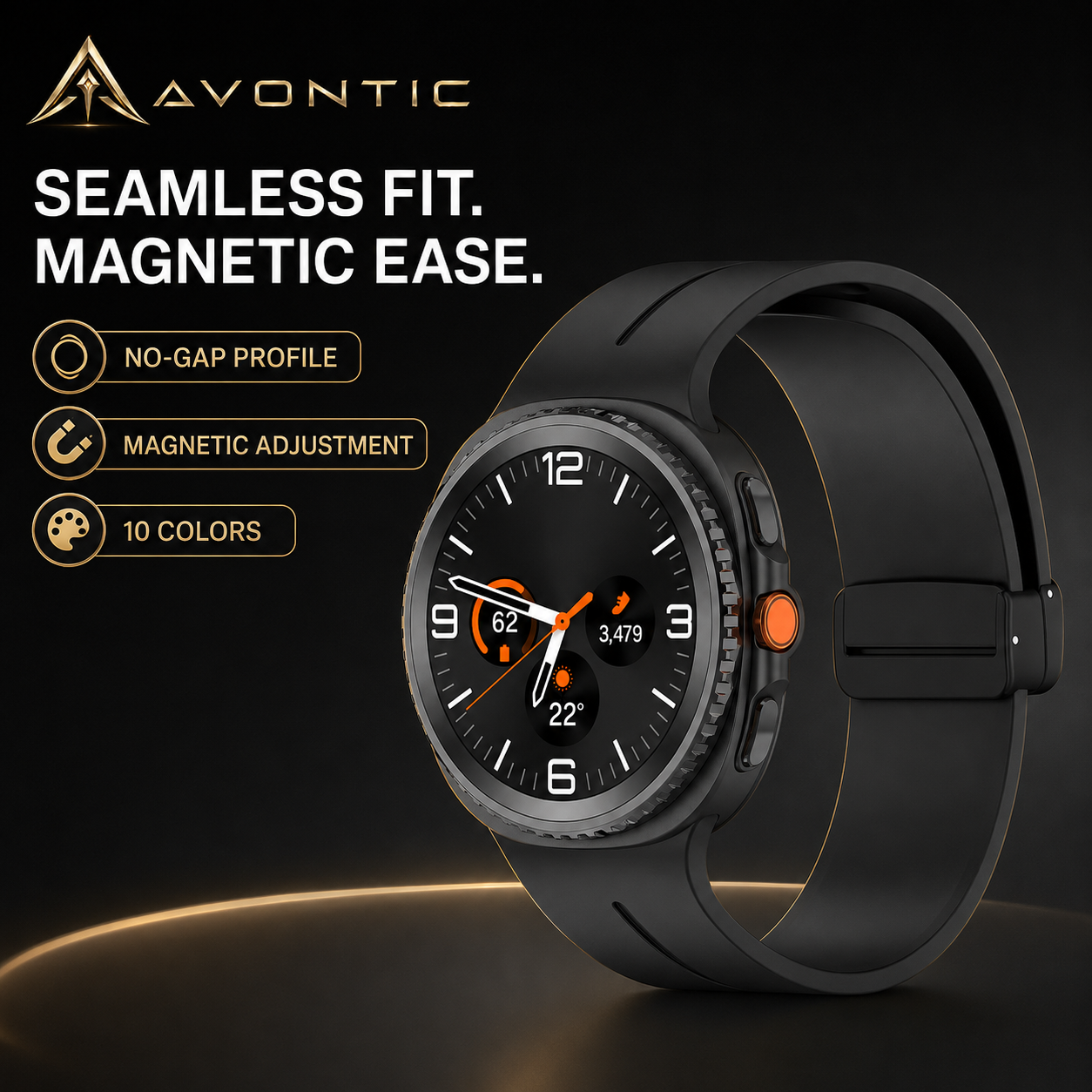 Avontic MagnaFlex no-gap magnetic silicone band product benefits