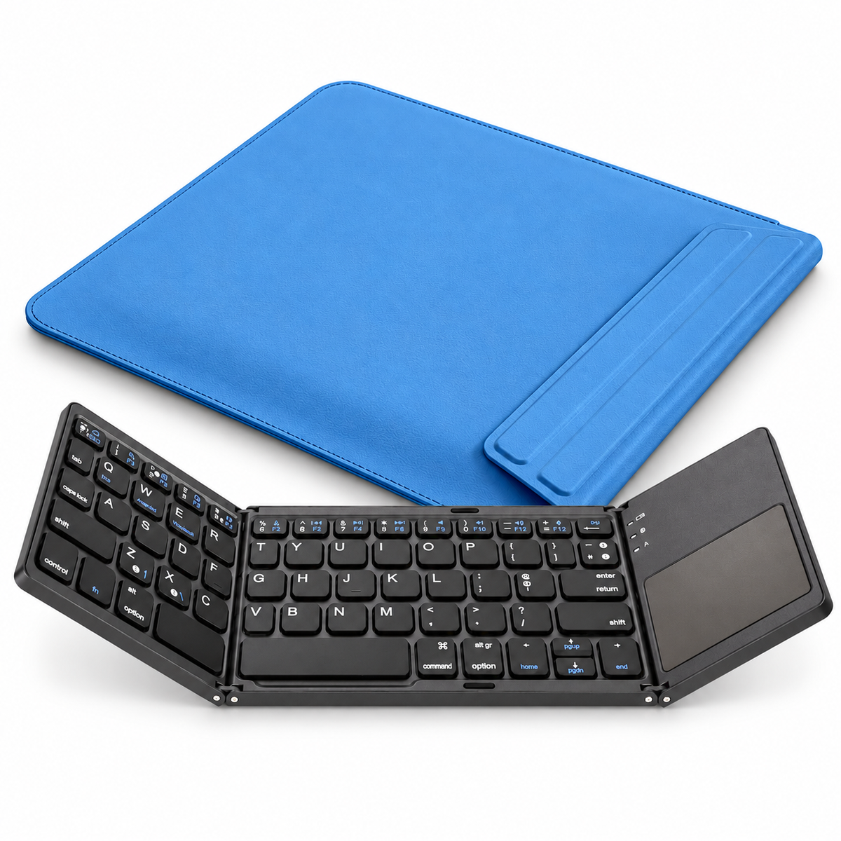 FormaLift Air Travel Office — Blue, Sleeve + Fold Keyboard; representative included products on white
