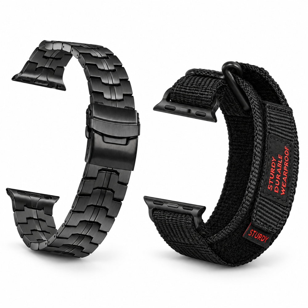 Galaxy Work + Weekend Duo — TitanForge Titanium + ActiveTrail Nylon Bands