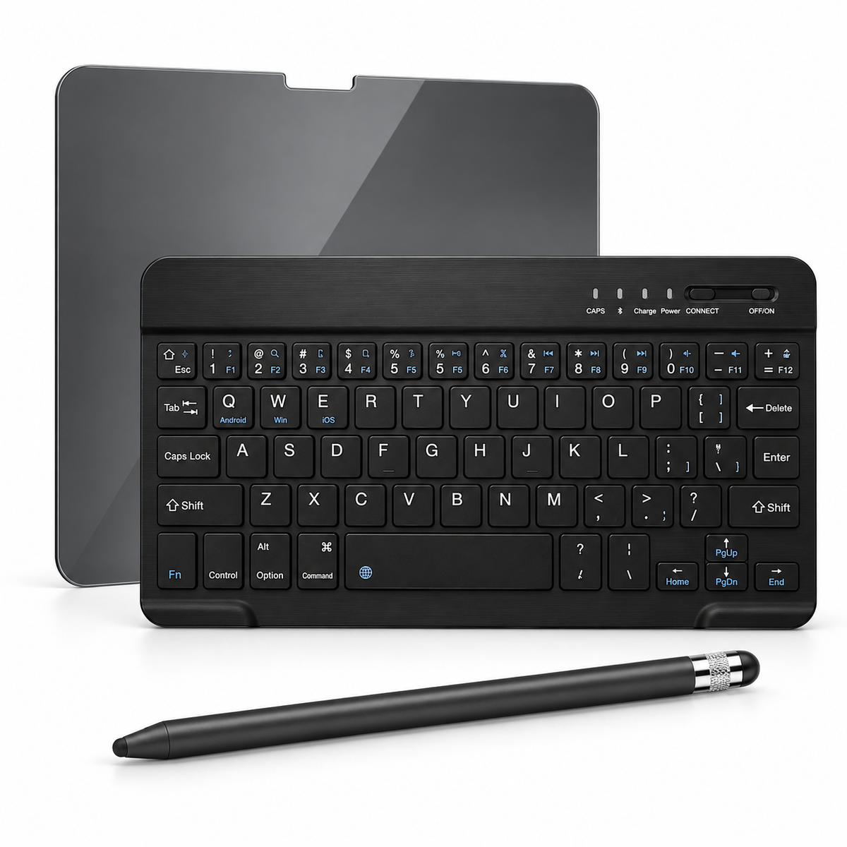 WorkForce Privacy Work Upgrade — Black RhinoKeys 10-inch Keyboard; representative included products on white