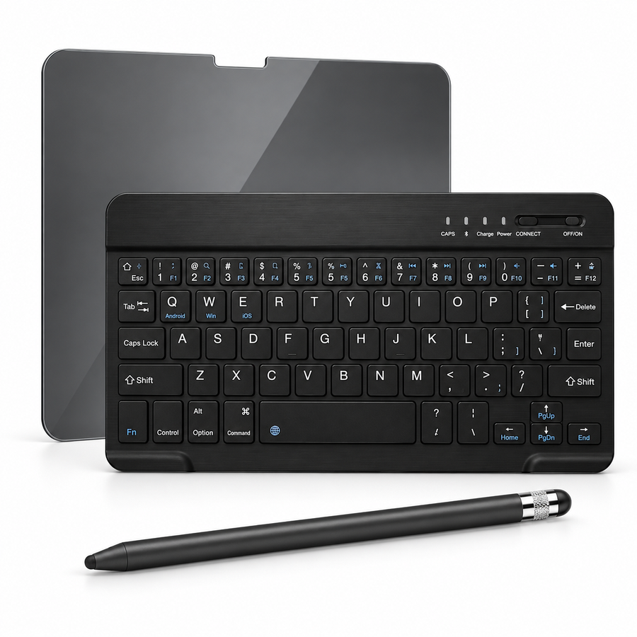 WorkForce Privacy Work — iPad Privacy Glass + RhinoKeys Keyboard + Stylus