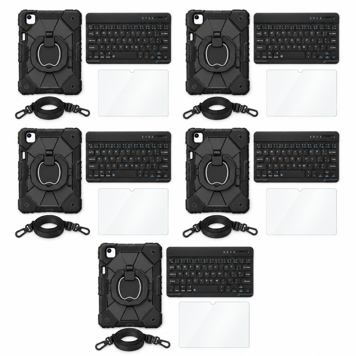 RhinoGuard ArmorPro TeamReady Workstations — 5 Workstations, No Stylus; representative included products on white