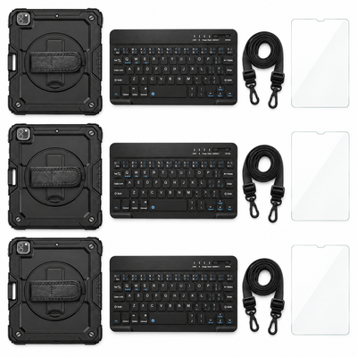 RhinoGuard Pro TeamReady — 3 iPad Case + Keyboard Workstations