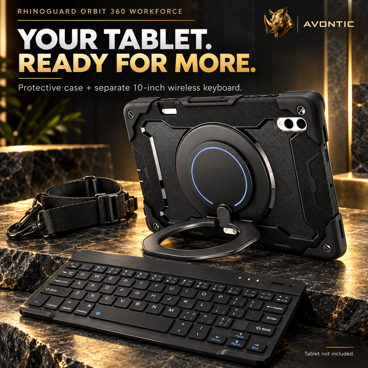 RhinoGuard Orbit 360 WorkForce — product benefits 1 — Avontic gold rhino branding