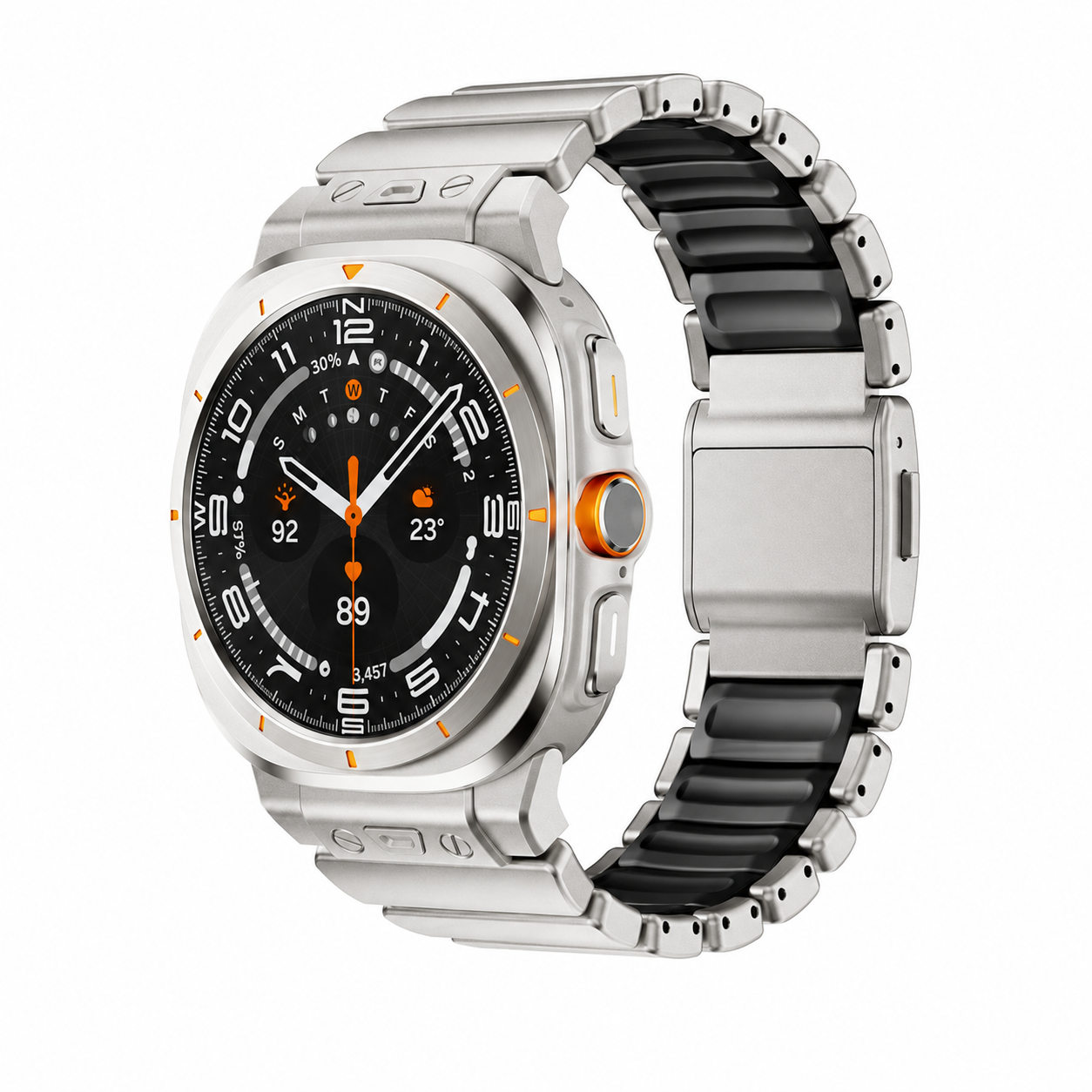 Avontic PulseLink Titan Color Black watch band product image on white background