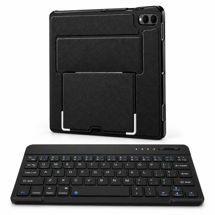 RhinoGuard Pivot Slim WorkForce — Galaxy Tab S12 Ultra (2026) — protective case with separate black 10-inch wireless keyboard