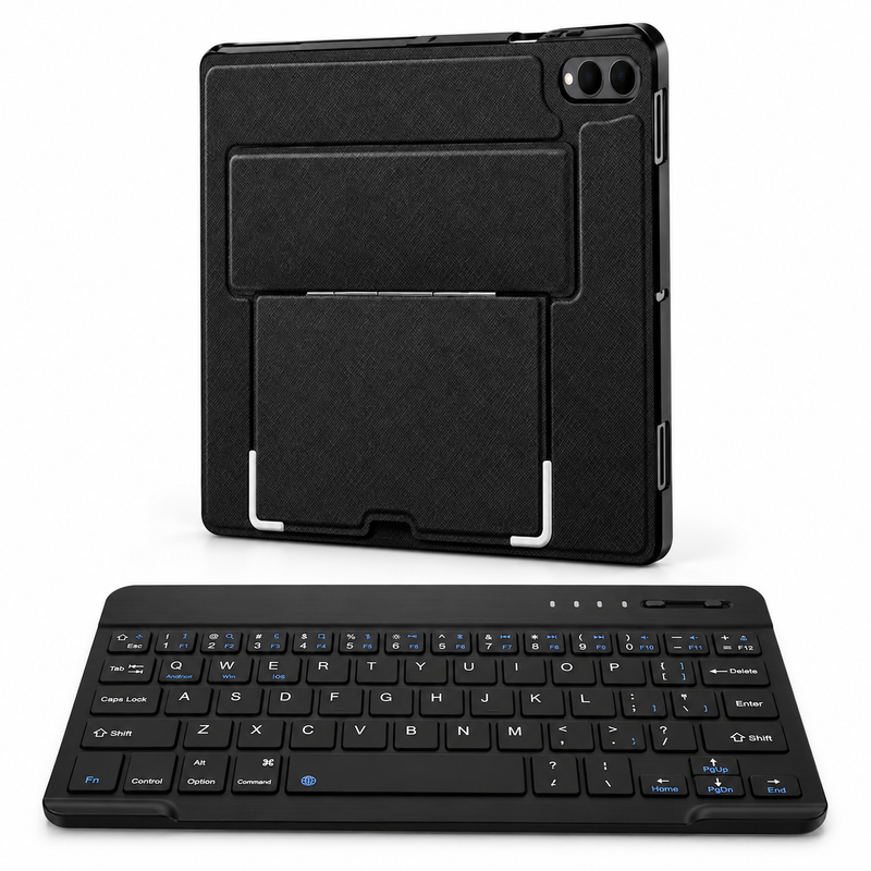 RhinoGuard Pivot Slim WorkForce — Galaxy Tab S12 Ultra (2026) — protective case with separate black 10-inch wireless keyboard