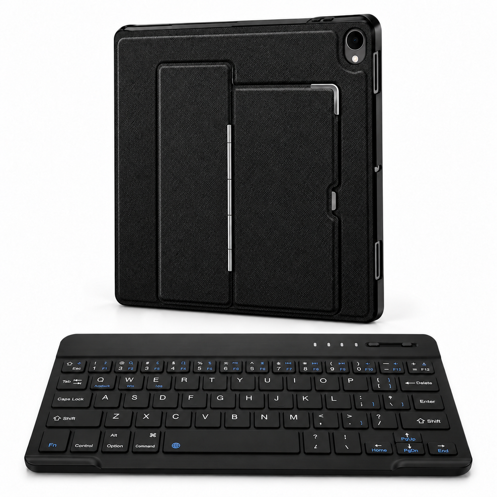 RhinoGuard Pivot Slim WorkForce — Galaxy Tab S12+ (2026) — protective case with separate black 10-inch wireless keyboard