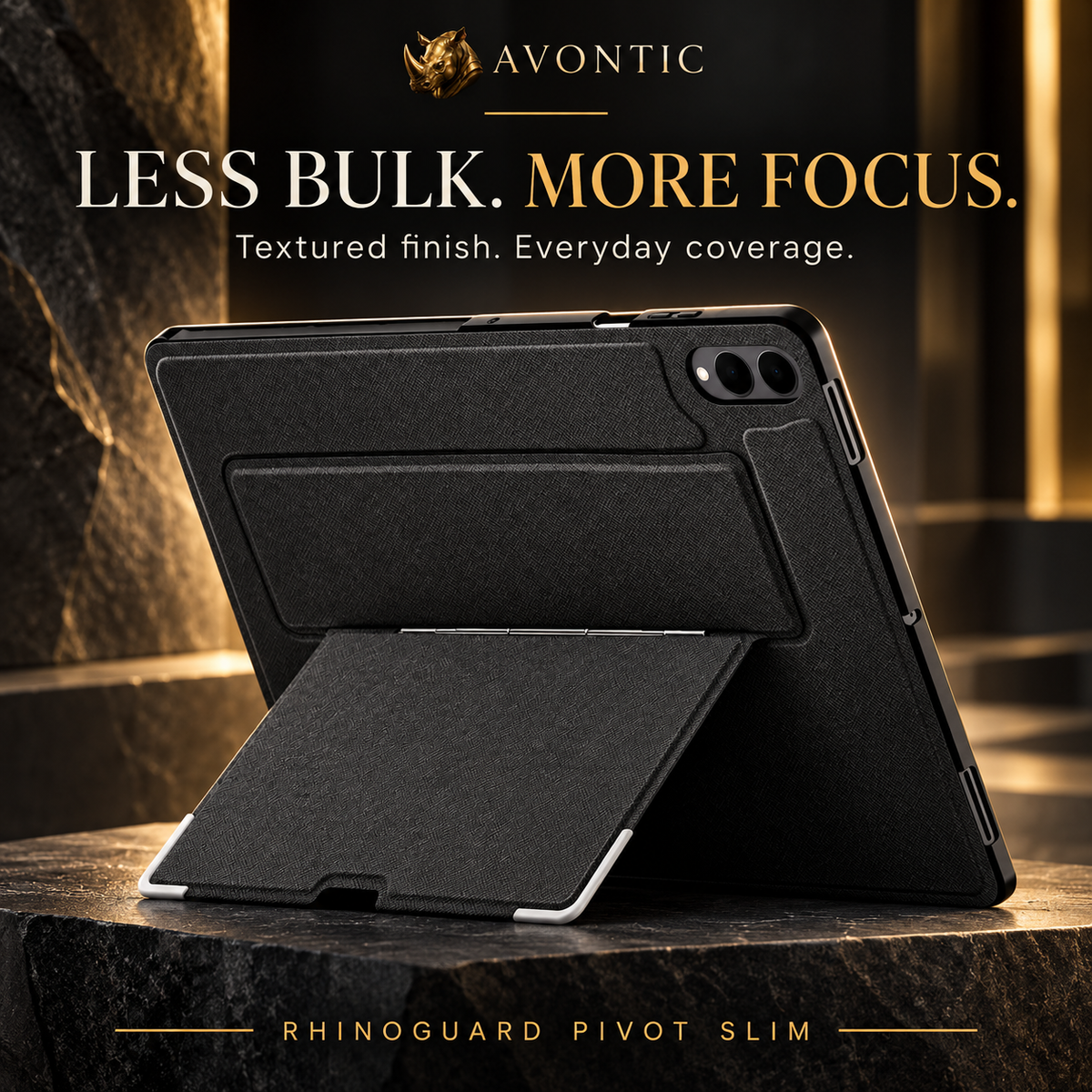 RhinoGuard Pivot Slim — product benefits 3 — Avontic gold rhino branding
