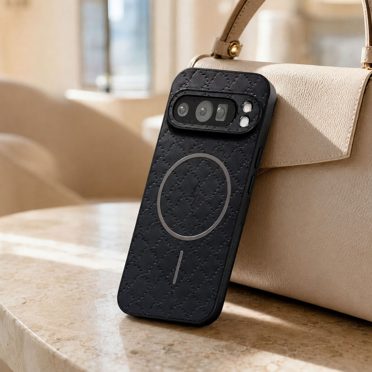 Avontic QuiltLuxe Google Pixel case lifestyle product image