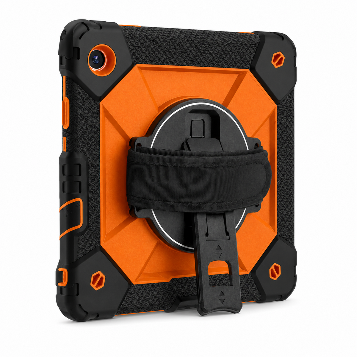 RhinoGuard Galaxy Aegis 360 Pro case in Black and Safety Orange on a white background
