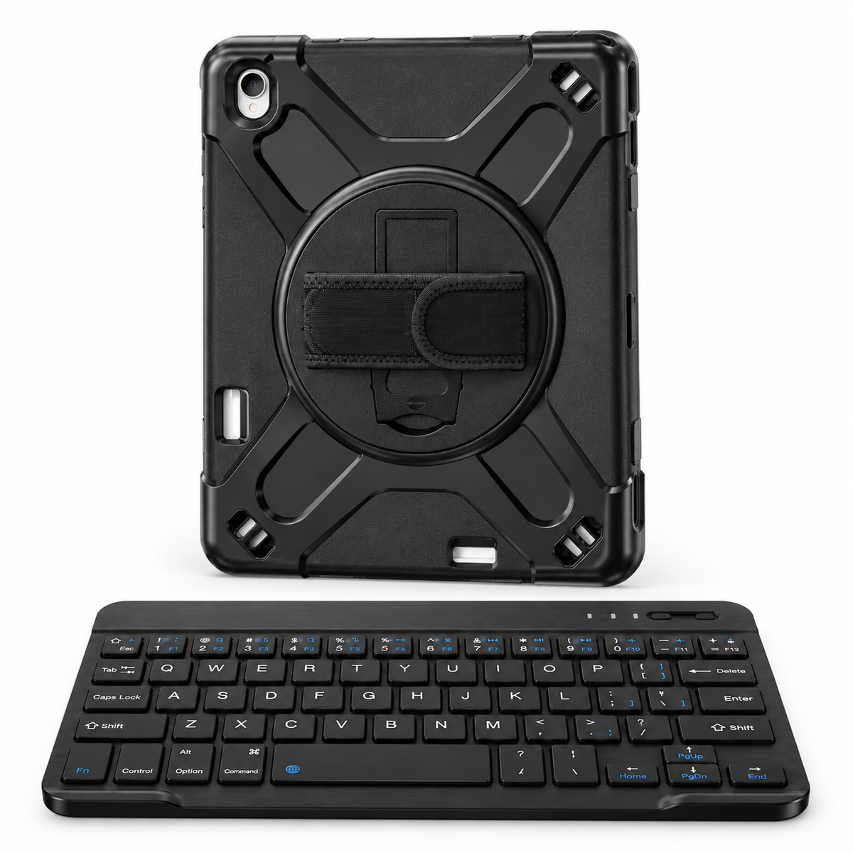 RhinoGuard Sentinel Pro WorkForce — Galaxy Tab S12 Ultra (2026) / Midnight Black; Galaxy Tab S12+ (2026) / Midnight Black — protective case with separate black 10-inch wireless keyboard