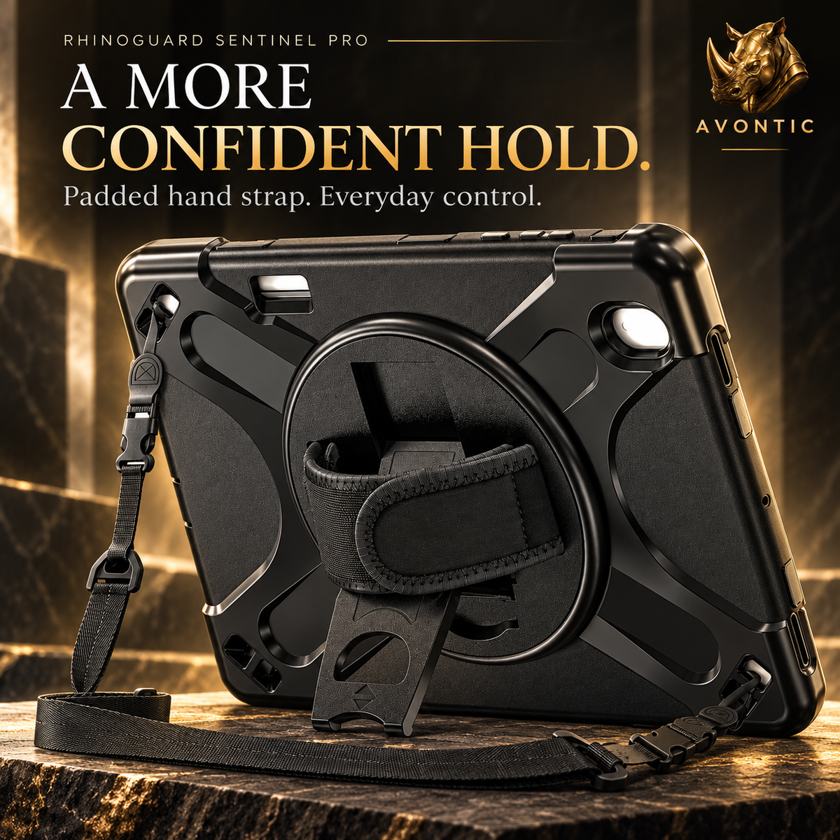 RhinoGuard Sentinel Pro — product benefits 1 — Avontic gold rhino branding