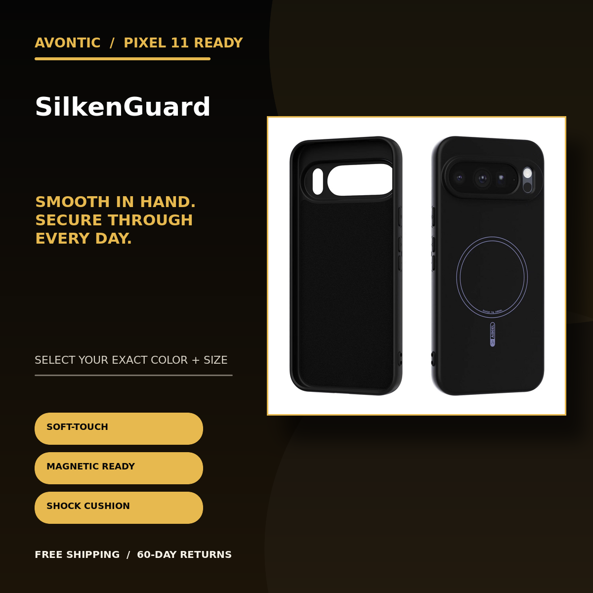 Avontic SilkenGuard Google Pixel case feature image highlighting product benefits