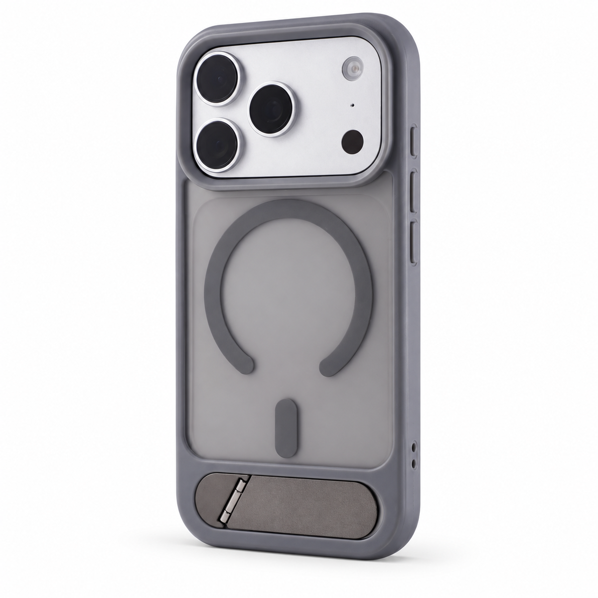 Avontic SlimProp Magnetic Stand Case in Gray on a white background