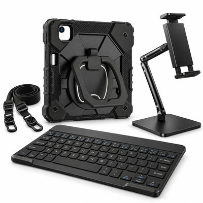RhinoGuard ArmorPro WorkForce Elevate — iPad Case + Keyboard + Stand Bundle