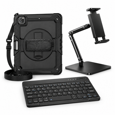 RhinoGuard Pro WorkForce Elevate — iPad Case + Keyboard + Stand Bundle