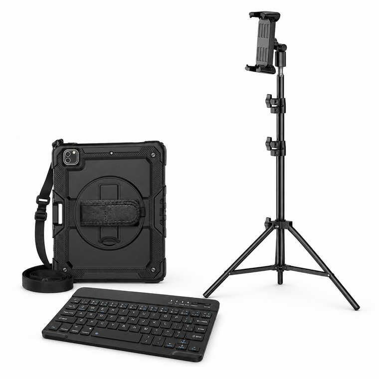 RhinoGuard Pro WorkForce Floor — iPad Case + Keyboard + Stand Bundle