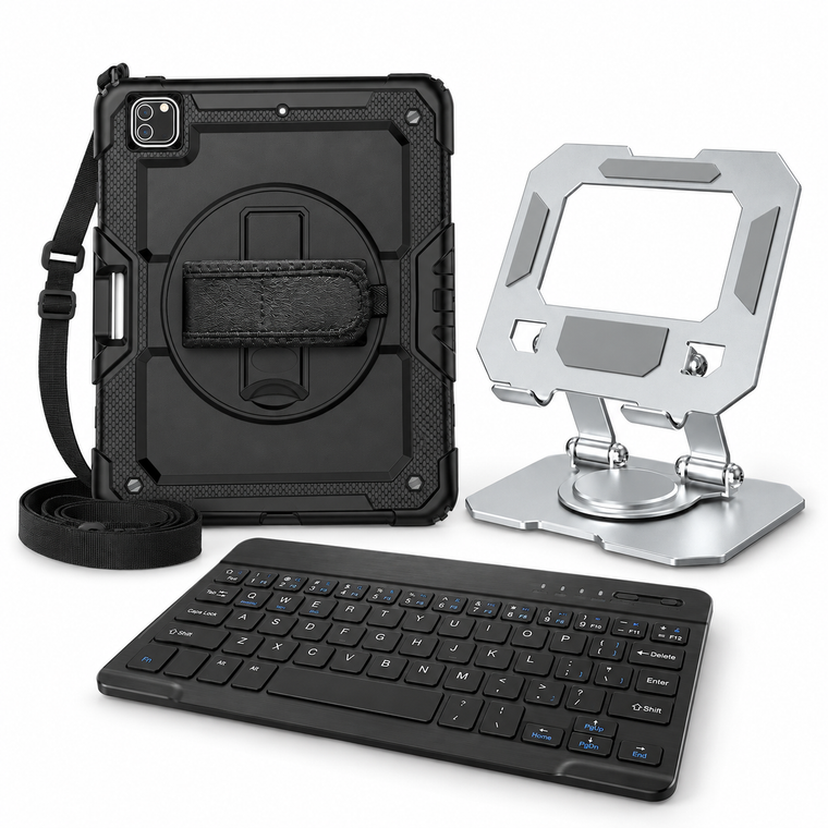 RhinoGuard Pro WorkForce Pivot — iPad Case + Keyboard + Stand Bundle