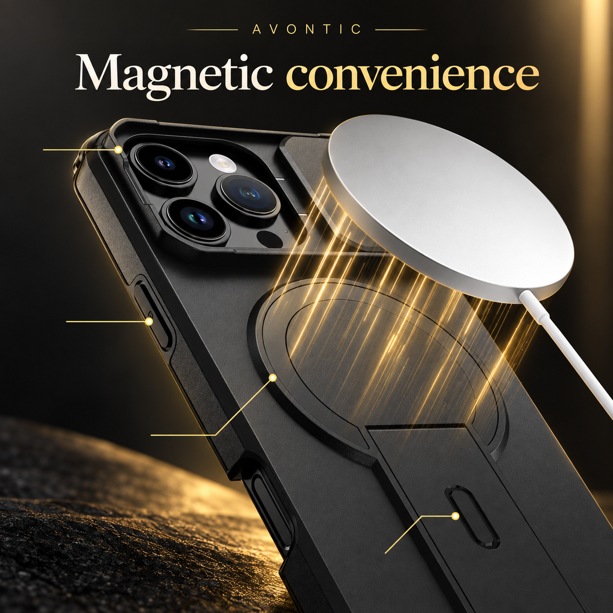 RhinoGuard StealthStand Magnetic Lens Cover Case — Magnetic convenience