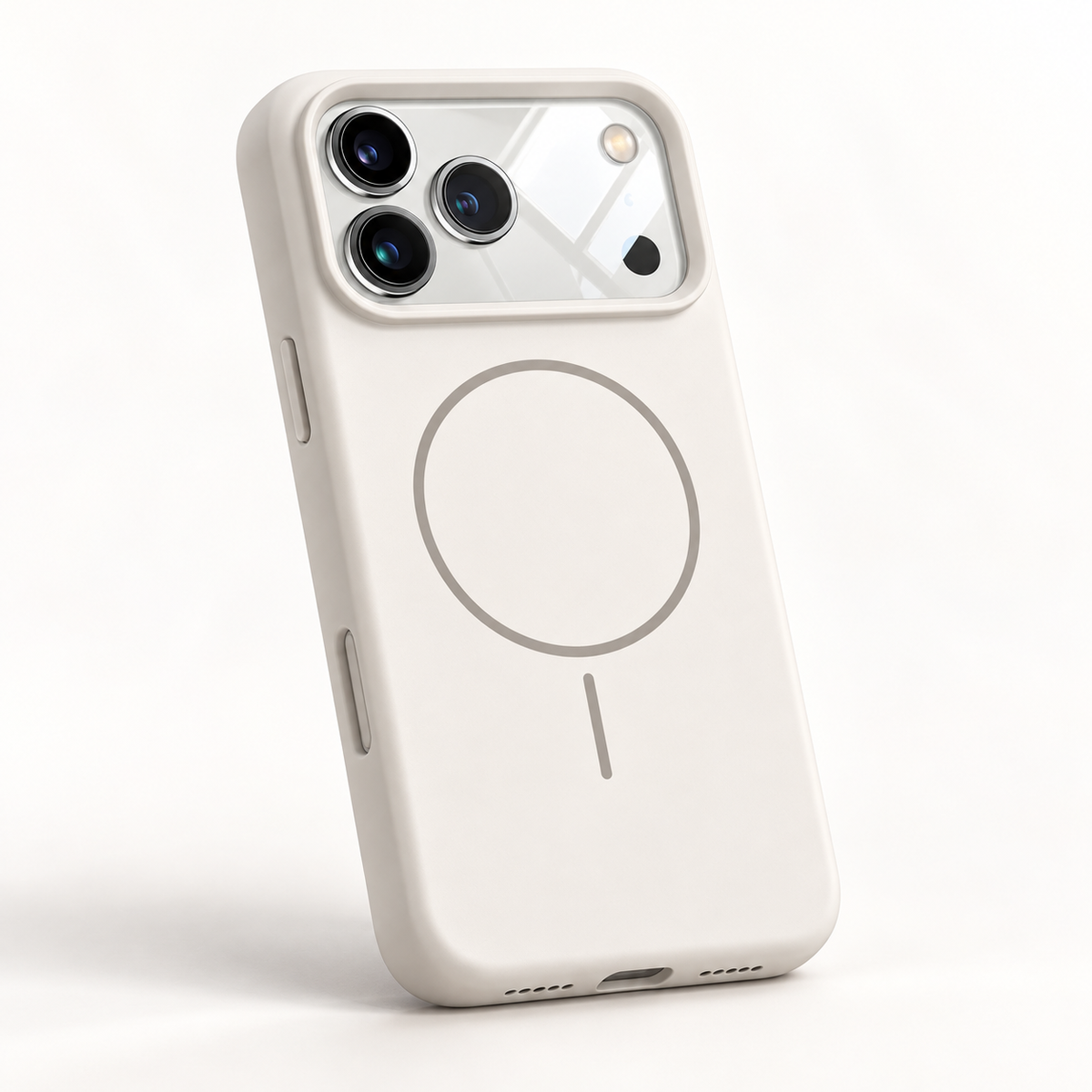 CloudForm magnetic phone case in White; model-specific design varies