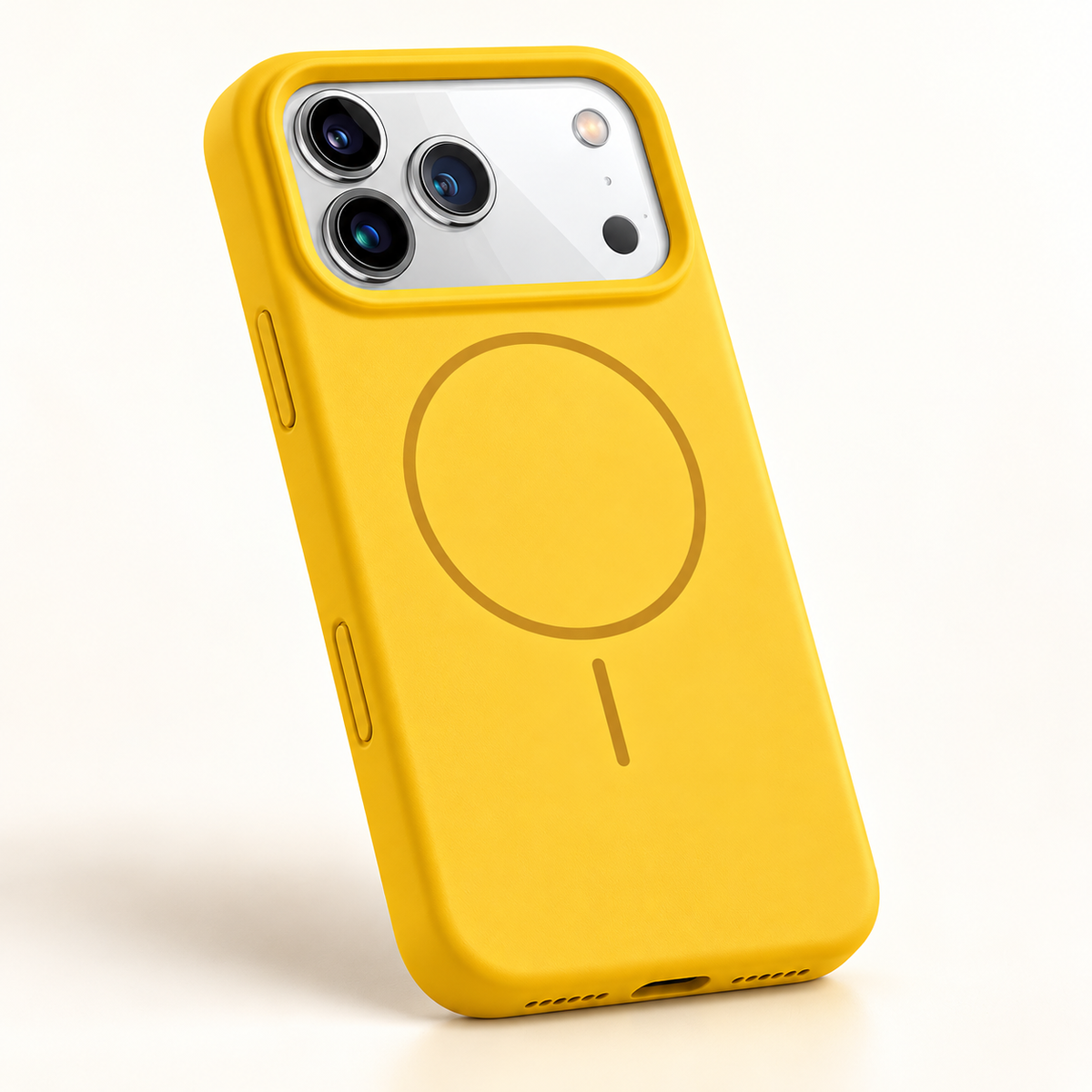 CloudForm magnetic phone case in Yellow; model-specific design varies