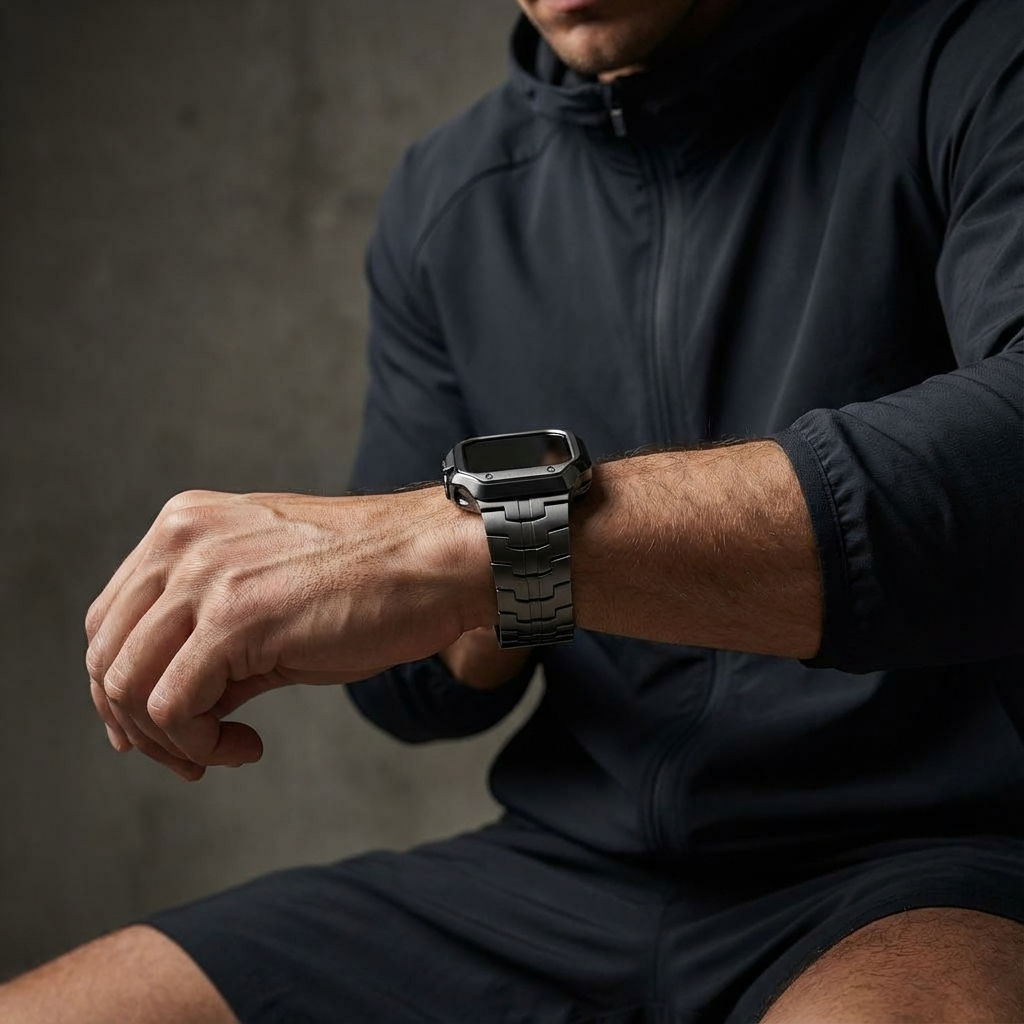 TitaniumGuard Forged in Fire Prestige Band + Case for Apple Watch Ultra (49mm) & Series 11/10 (46mm/42mm)