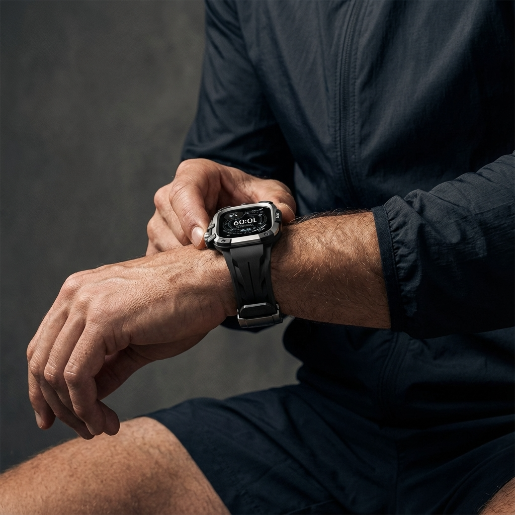 AeroGuard Steel Sport Pro Case & Band System — Apple Watch Ultra 3/2/1, Series 11/10 (49mm / 46mm / 45mm / 44mm)