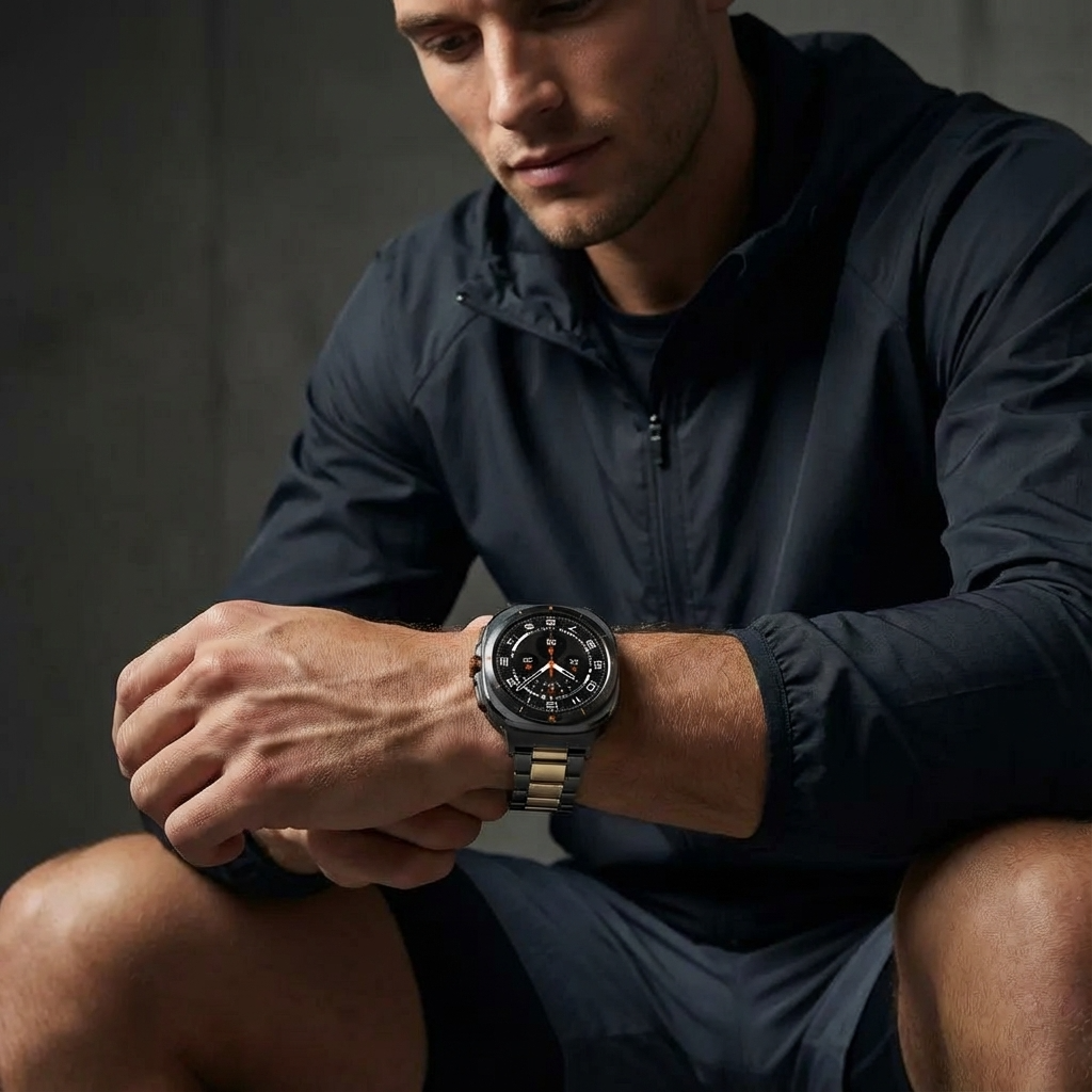 TitaniumLuxe Pro Band for Samsung Galaxy Watch Ultra 2024 & 2025 (47mm) - Premium Titanium, Adjustable, 4 Finishes