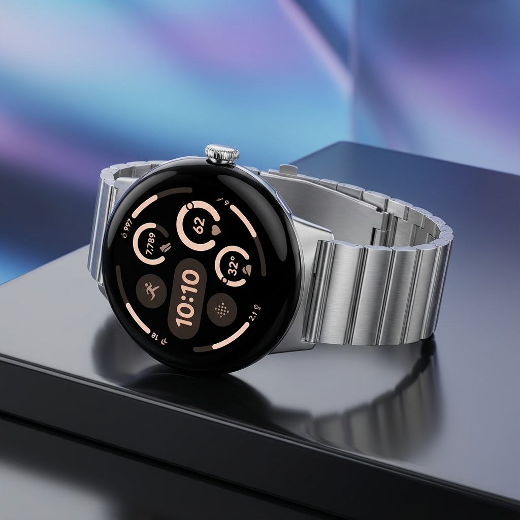 TitanGuard Pure Titanium Link Band for Google Pixel Watch 3 & 4 (45mm)