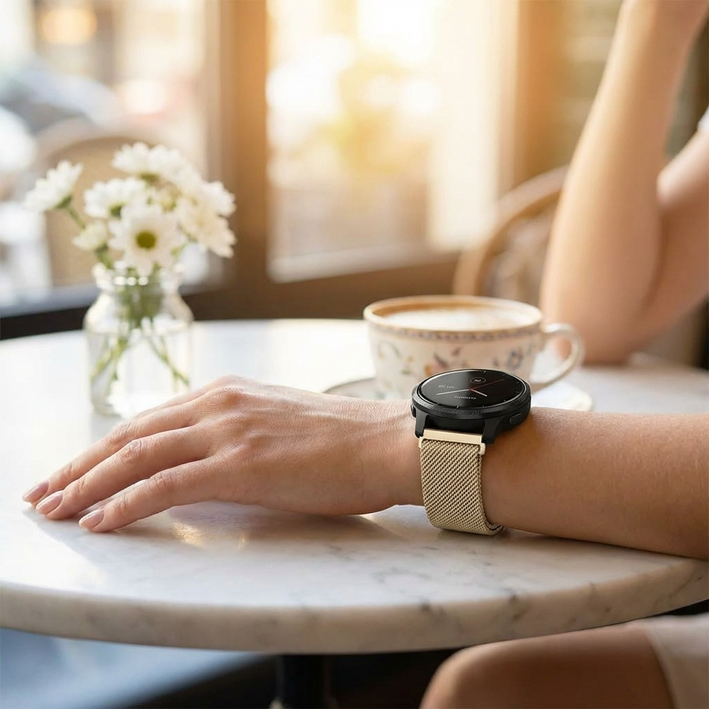 LuxeMesh Milanese Loop Metal Band for Garmin Venu Watch