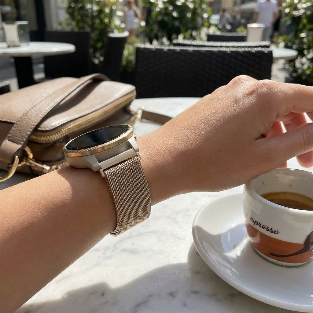 LuxeMesh Milanese Loop Metal Band for Garmin Venu Watch