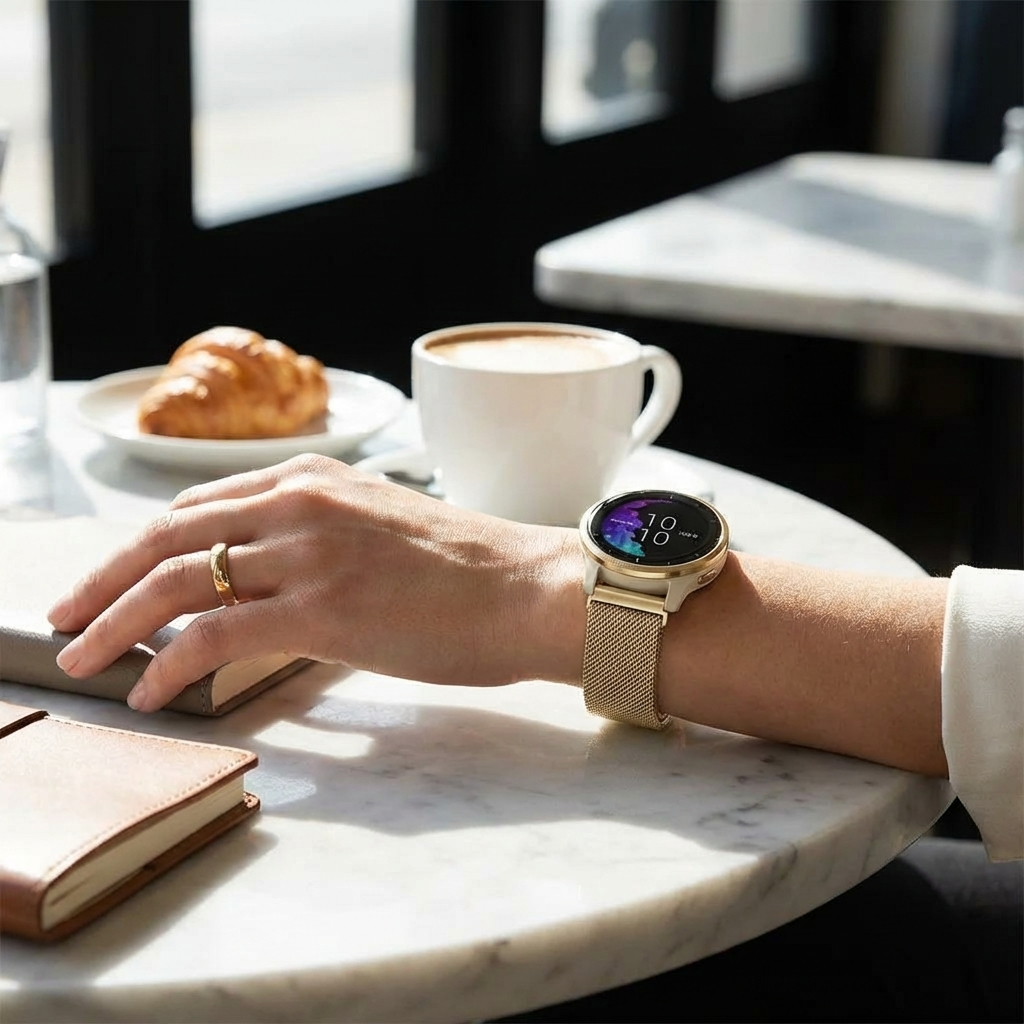 LuxeMesh Milanese Loop Metal Band for Garmin Venu Watch