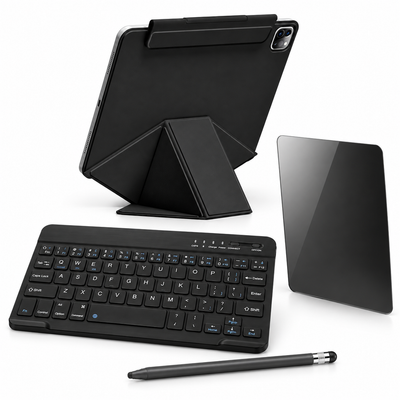 FormaLift Elevate Complete — iPad Case + Keyboard, Stylus, Privacy Glass Bundle