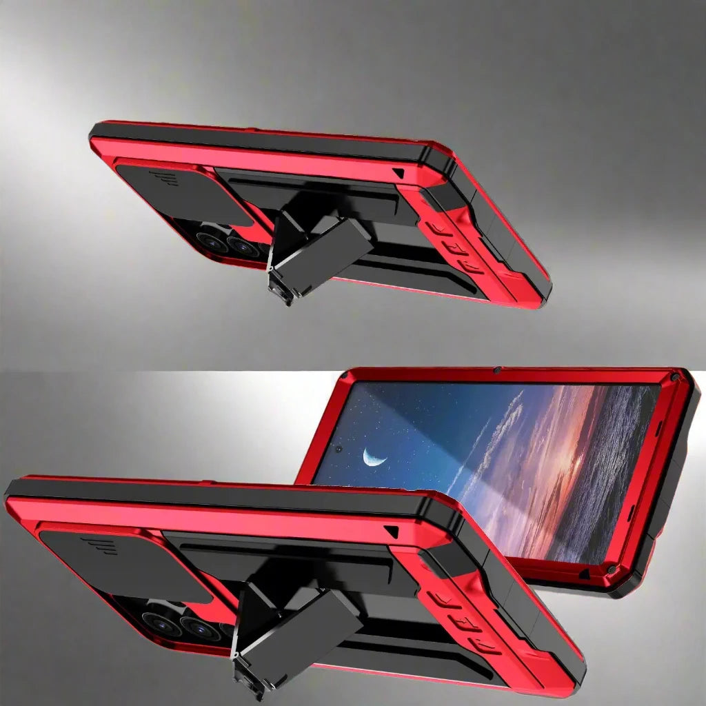 for Samsung Galaxy S24 Ultra 5G Case, Military Grade Full-Body Rugged with Built-in Kickstand Slide Camera Protective Cover Case Pinnacle Luxuries