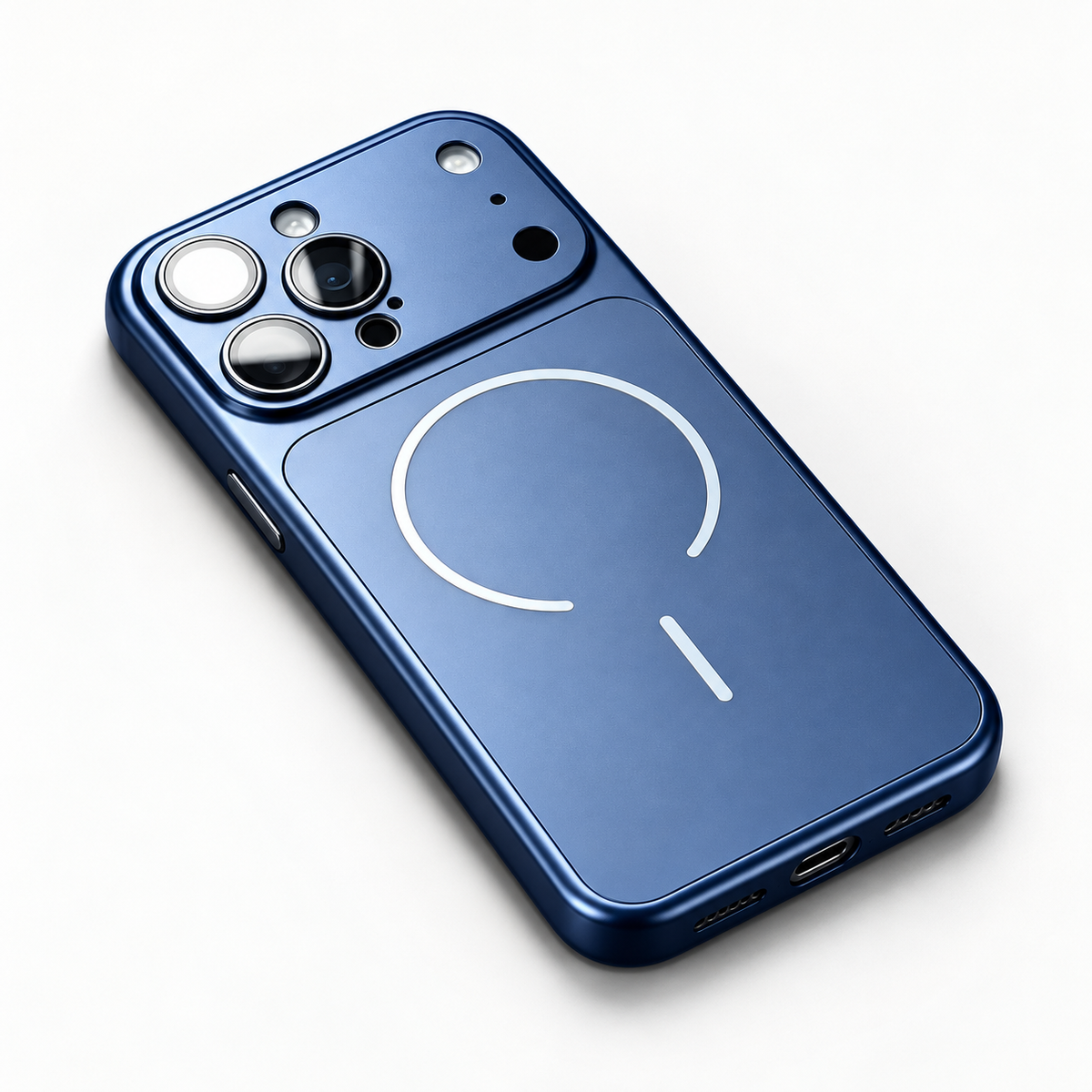 LumaEdge magnetic phone case in Dark Blue; model-specific design varies